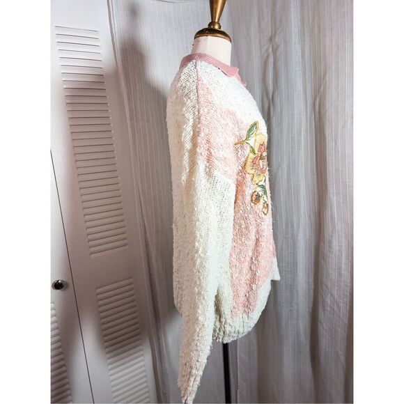 Diamond Hill | Women’s | Sweaters | L | Vintage Cream Knitted Floral Long Sleeve - Picture 6 of 6
